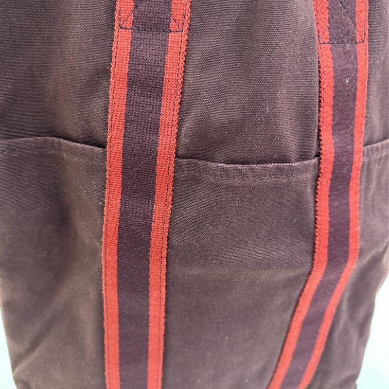 Hermes 愛馬仕 豎版拼色手提帆布包 容量很好很實用，能裝筆記本-6