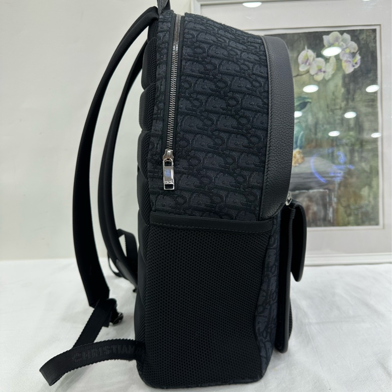 Dior 8 男款雙肩背包 黑色 Oblique印花 24年編碼-2