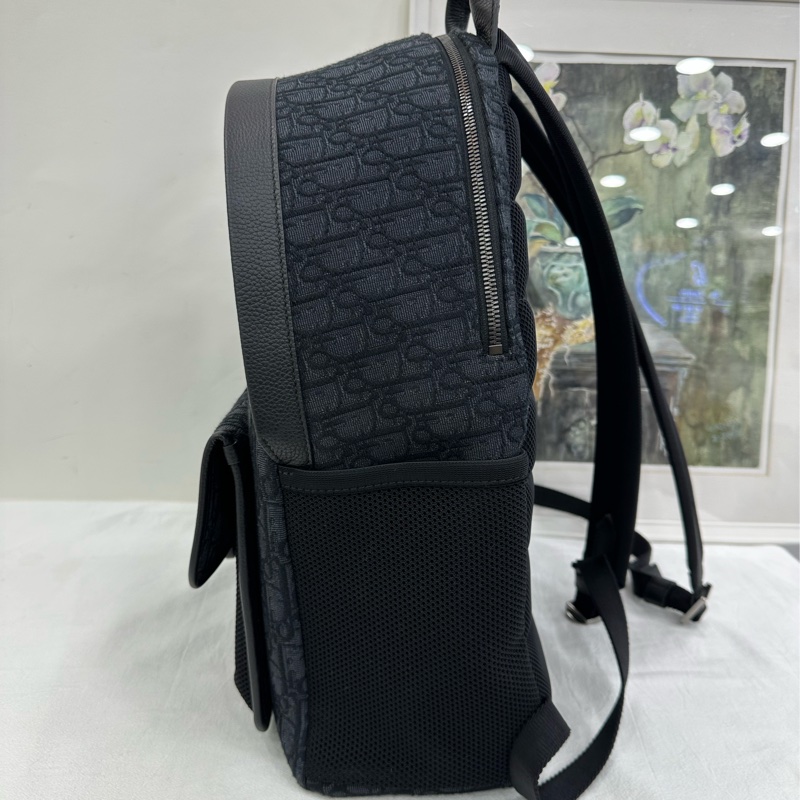 Dior 8 男款雙肩背包 黑色 Oblique印花 24年編碼-3
