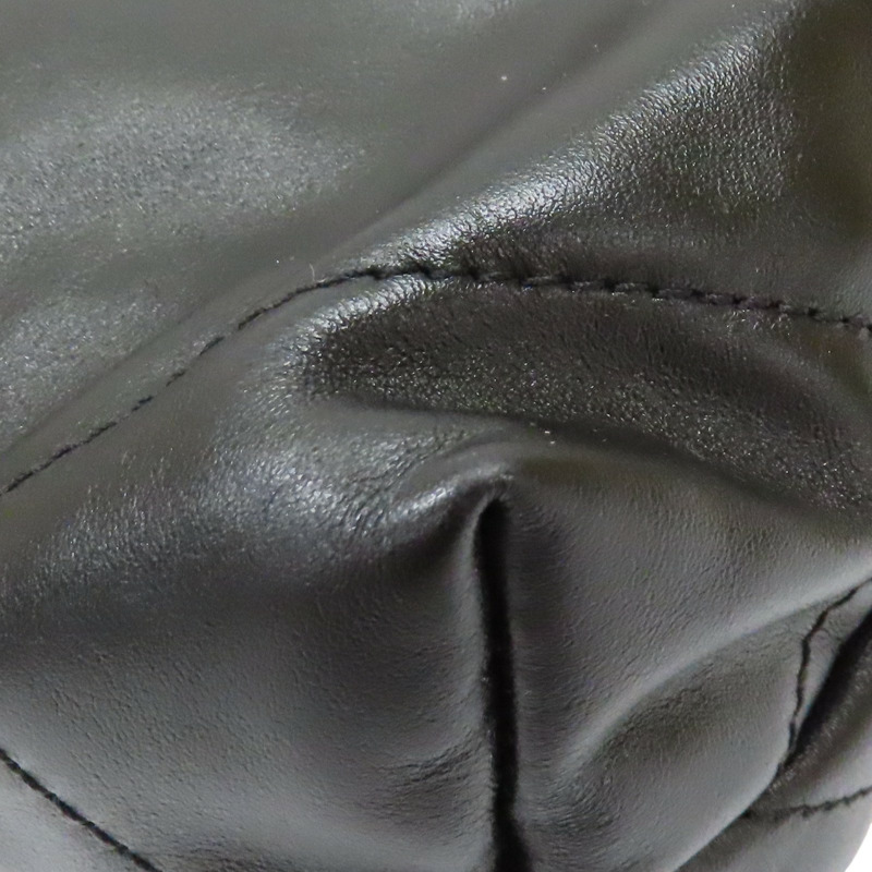 黑色 皮革 CHANEL 22 鍊帶 後背包-13