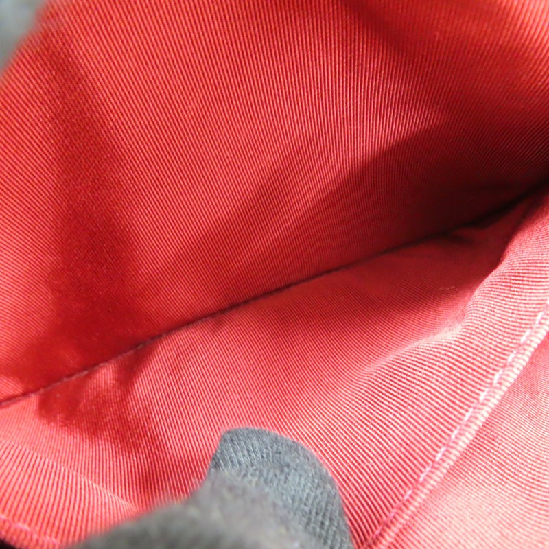 紅色 菱格紋 牛皮 腰包 無卡-7