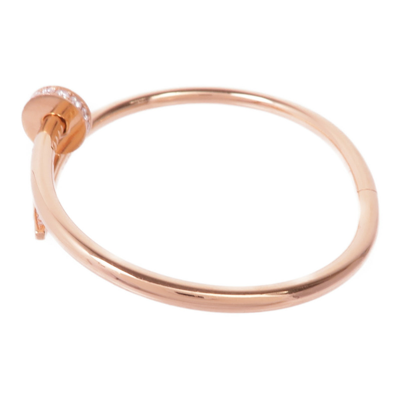 CARTIER 18K玫瑰金Juste Un Clou鑽石手鐲Cartier#17-1