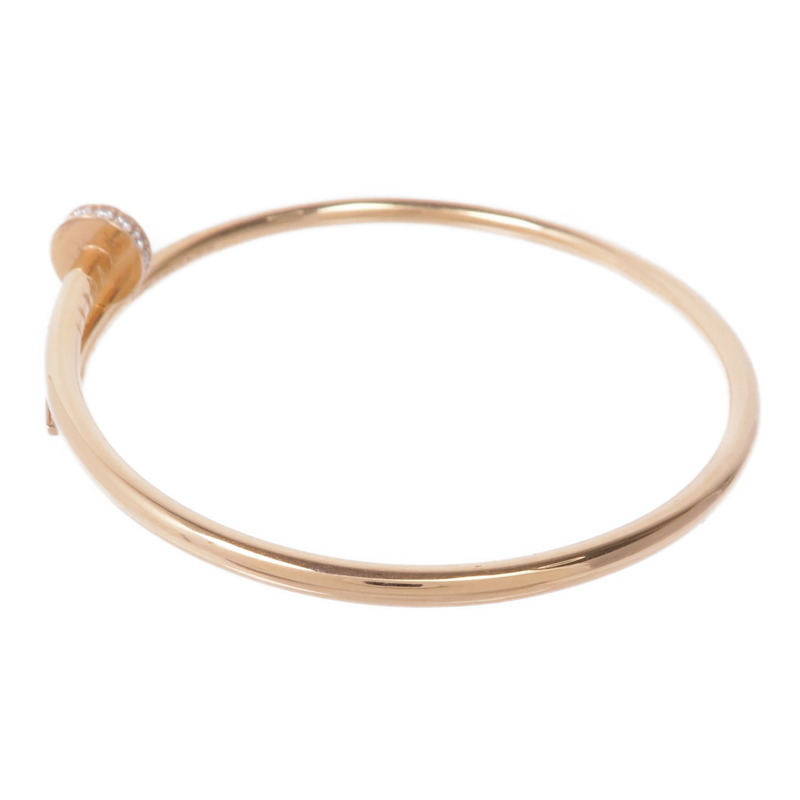CARTIER 18K玫瑰金Juste un Clou鑽石手鐲Cartier#16-1