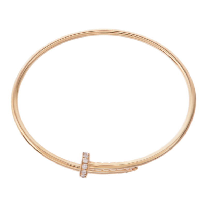 CARTIER 18K玫瑰金Juste un Clou鑽石手鐲Cartier#16-3