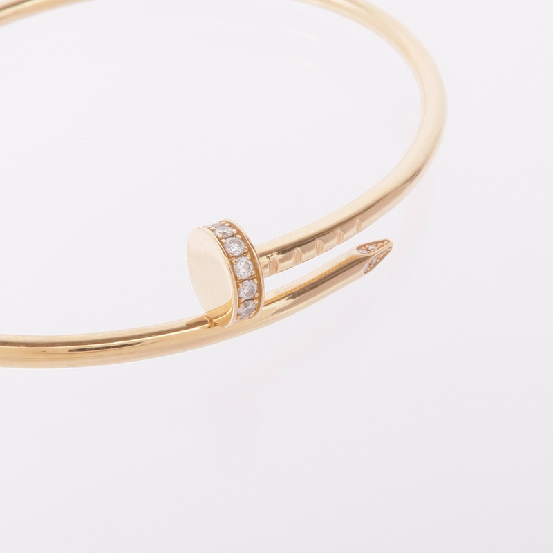 CARTIER 18K玫瑰金Juste un Clou鑽石手鐲Cartier#16-4