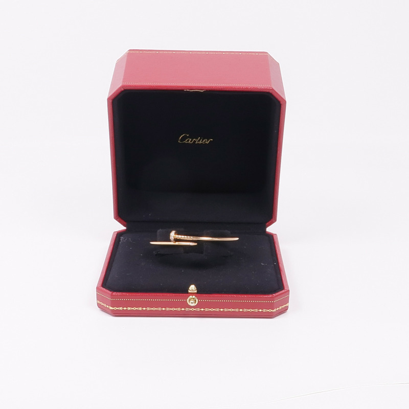 CARTIER 18K玫瑰金Juste un Clou鑽石手鐲Cartier#16-7