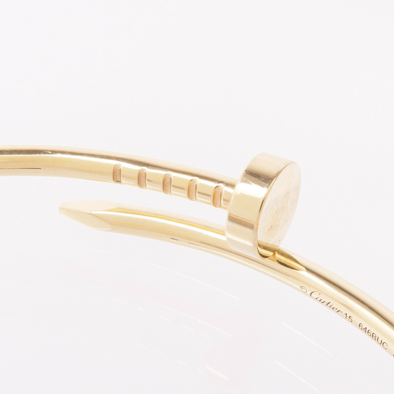 CARTIER 18K黃金Juste Un Clou手鐲Cartier#15-5