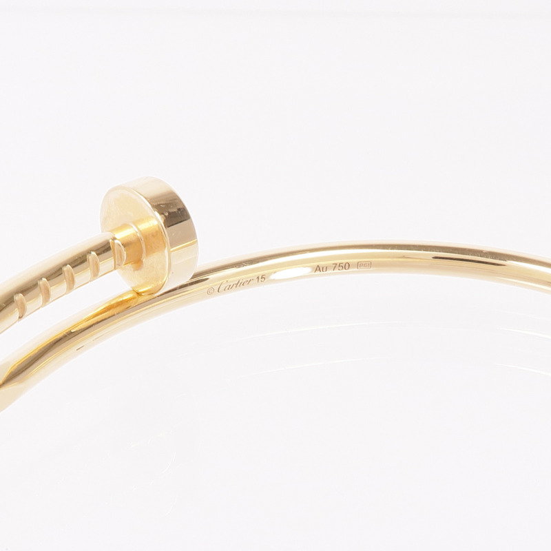 CARTIER 18K黃金Juste Un Clou手鐲Cartier#15-6