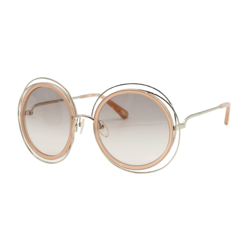 Chloe 壓克力雙圈太陽眼鏡(粉)-0
