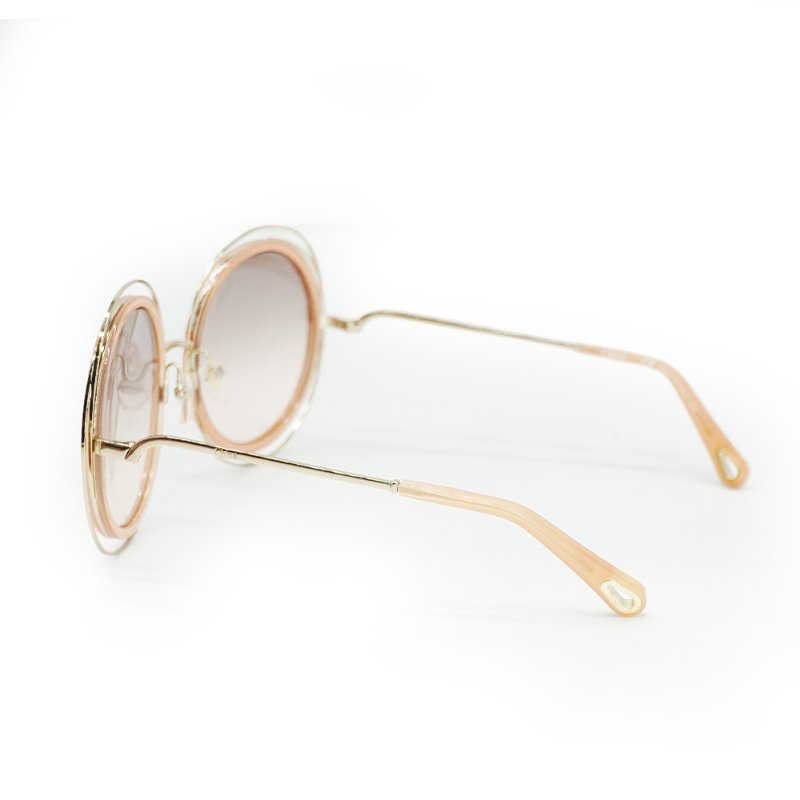 Chloe 壓克力雙圈太陽眼鏡(粉)-1