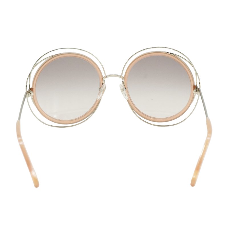 Chloe 壓克力雙圈太陽眼鏡(粉)-2