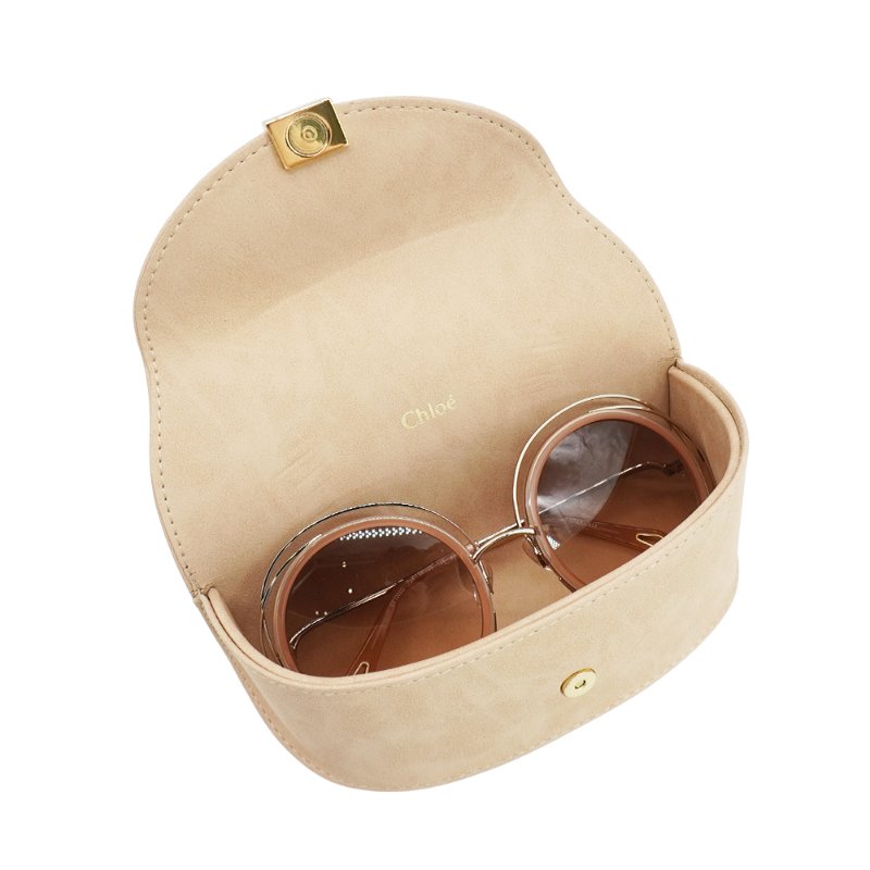 Chloe 壓克力雙圈太陽眼鏡(粉)-5