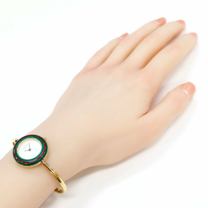 Gucci GP 11/12.2 石英女錶，附可更換錶圈，10 種顏色可選-1