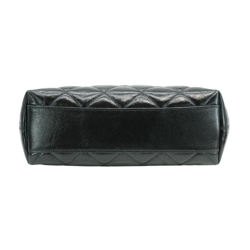 Chanel 油臘羊皮粗鍊肩背Hobo包(AS4912-黑)-3