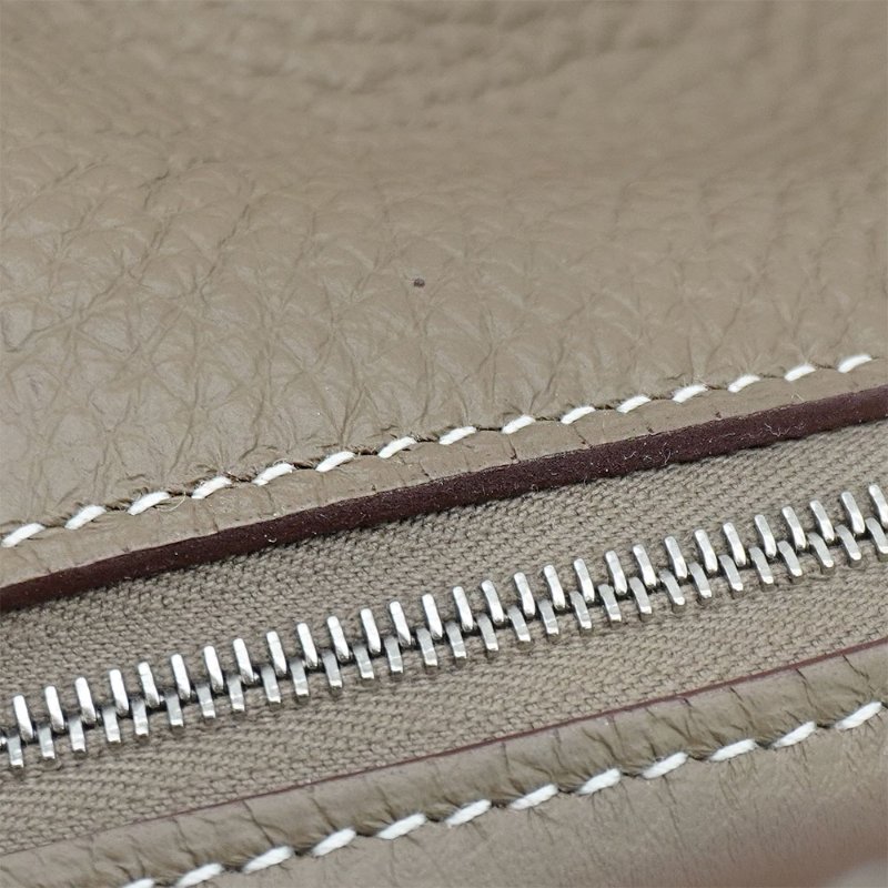 Hermes 展示品 Lindy 26 牛皮銀釦手提/肩背兩用包(etoupe大象灰)-5