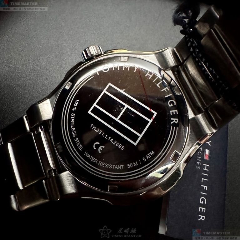 TommyHilfiger手錶,編號TH00072,44mm銀錶殼,銀色錶帶款-2