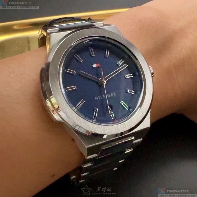 TommyHilfiger手錶,編號TH00072,44mm銀錶殼,銀色錶帶款-8