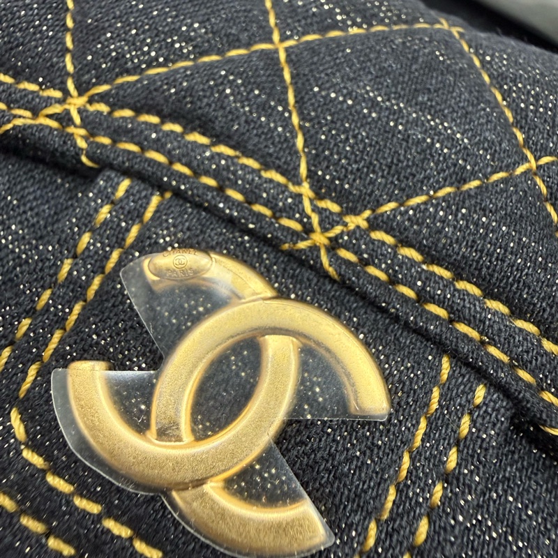 Chanel 深色牛仔鏈條短夾-6