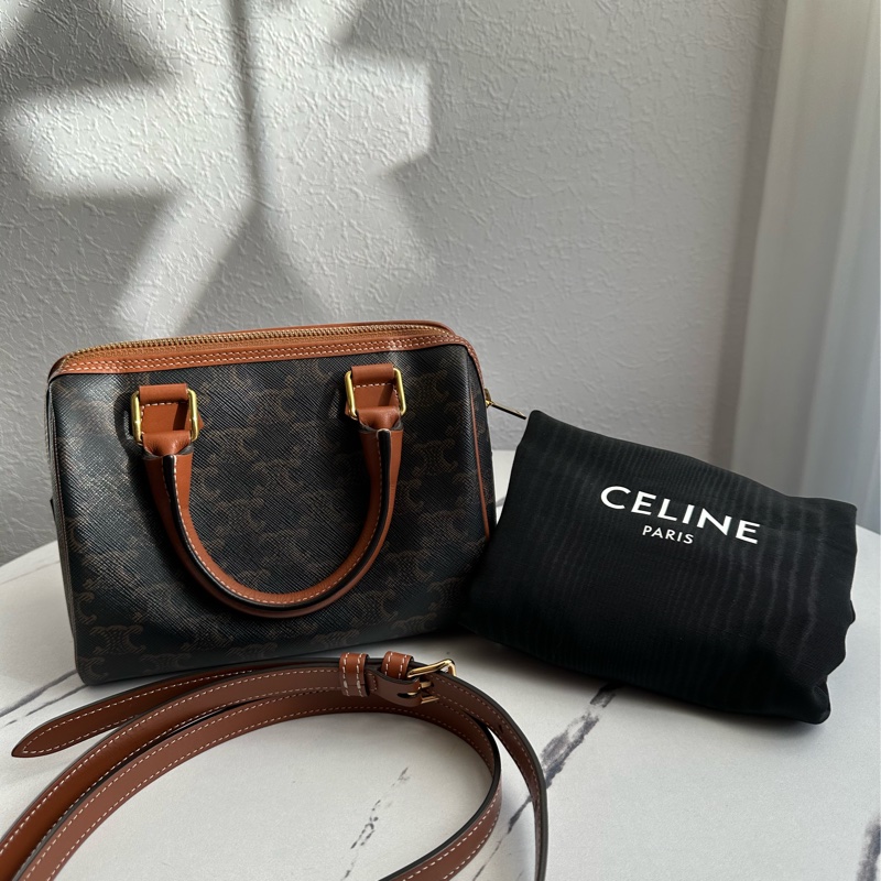Celine 波士頓老花斜背包 很好看-0