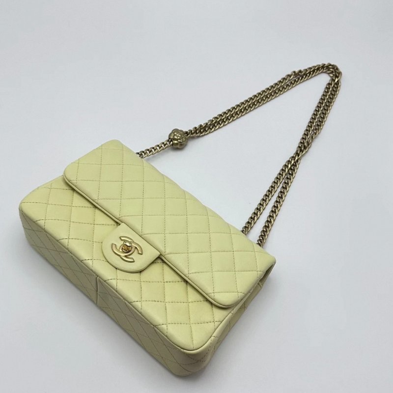 CHANEL 23S山茶花CF肩背斜背包 23*15*7 98新配件塵袋-2