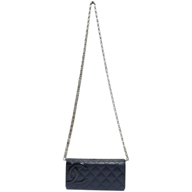 CHANEL *自加鏈>送無品牌扣+無品牌鏈帶* Cambon 長銀包 WOC-1