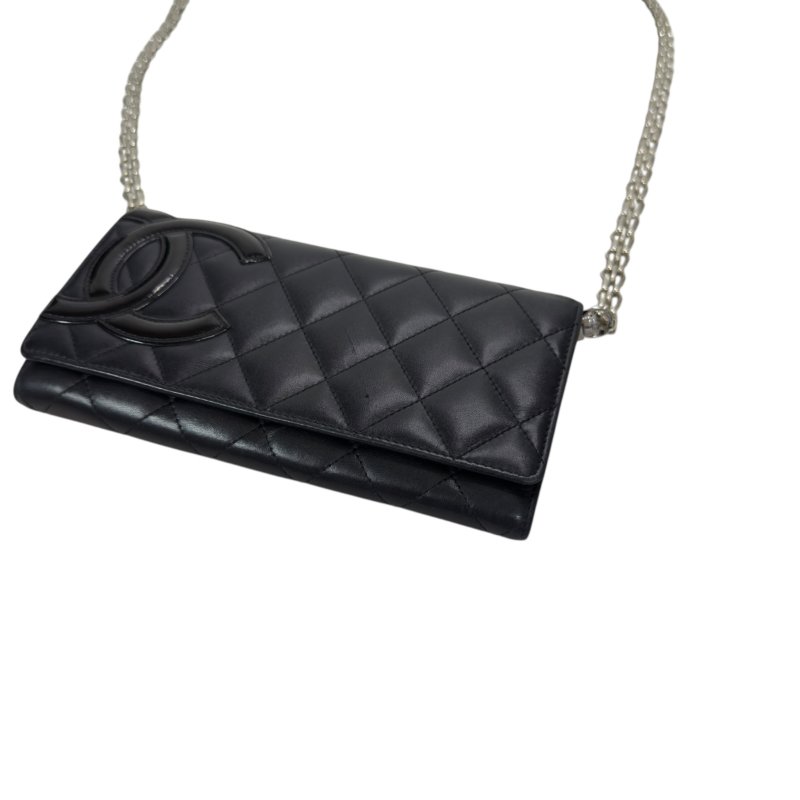 CHANEL *自加鏈>送無品牌扣+無品牌鏈帶* Cambon 長銀包 WOC-11
