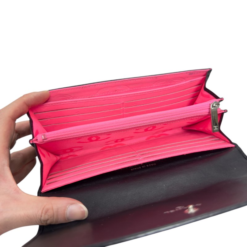 CHANEL *自加鏈>送無品牌扣+無品牌鏈帶* Cambon 長銀包 WOC-20