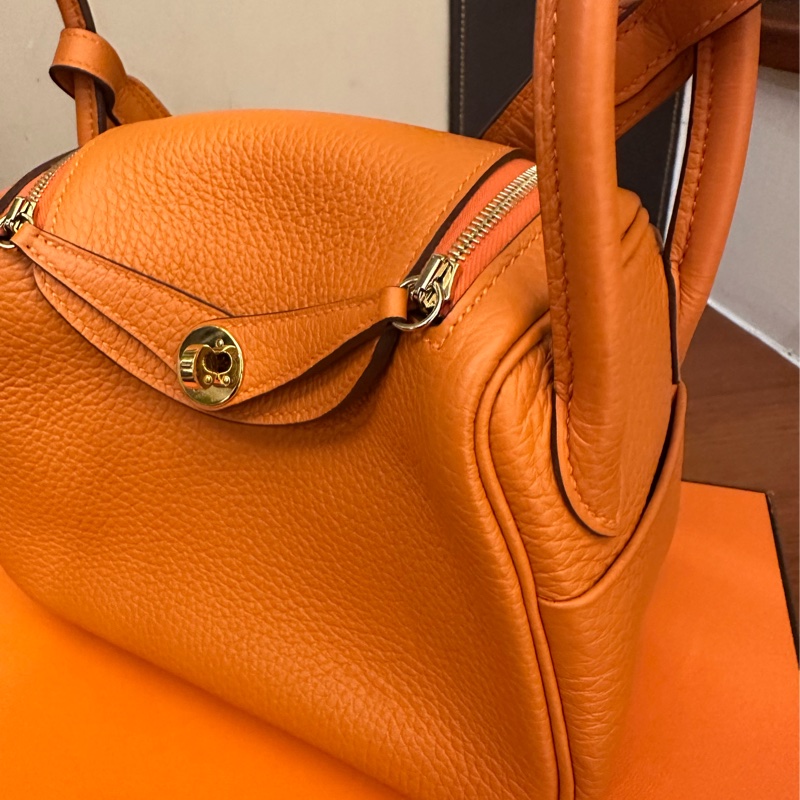 Hermes mini Lindy 愛馬仕橘-6