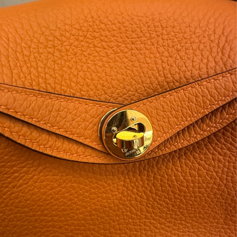 Hermes mini Lindy 愛馬仕橘-12