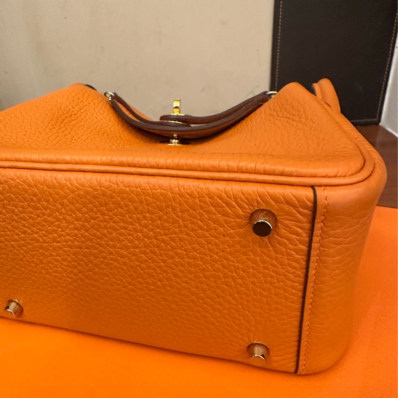 Hermes mini Lindy 愛馬仕橘-13