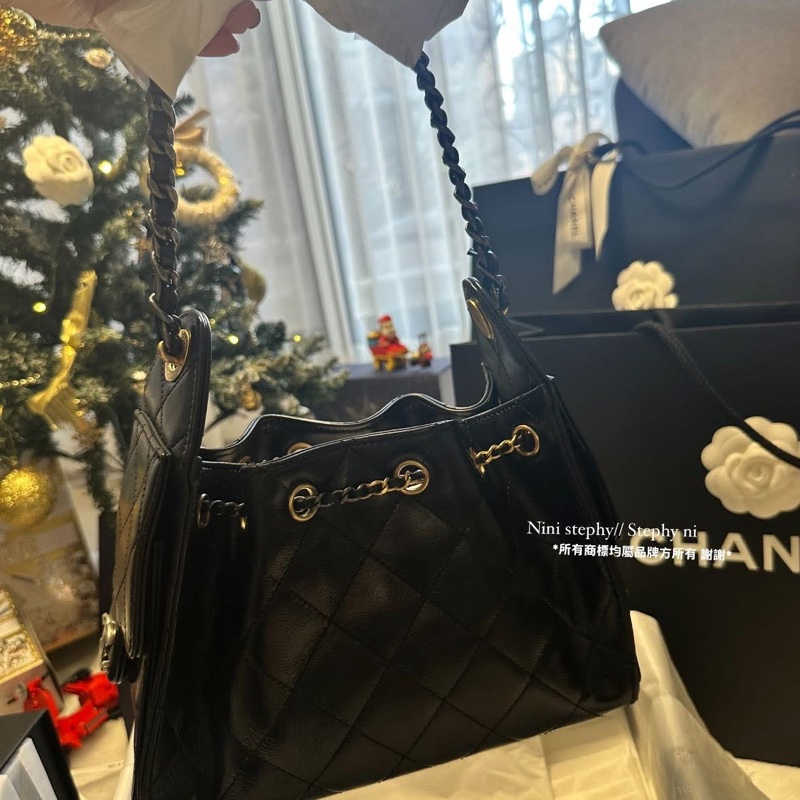 全拍唯一🌟香奈兒Chanel_ 26C爆款mini 25 bag hobo 全新全配-20