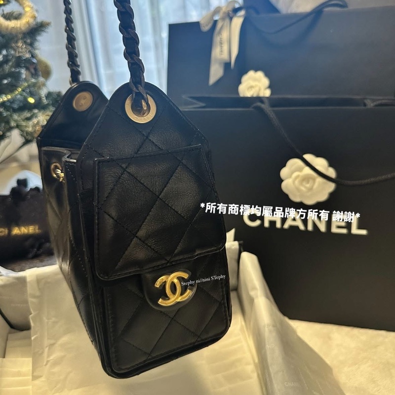 全拍唯一🌟香奈兒Chanel_ 26C爆款mini 25 bag hobo 全新全配-4