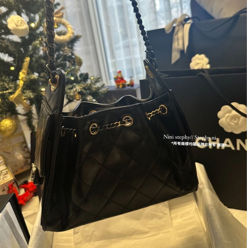 全拍唯一🌟香奈兒Chanel_ 26C爆款mini 25 bag hobo 全新全配-6
