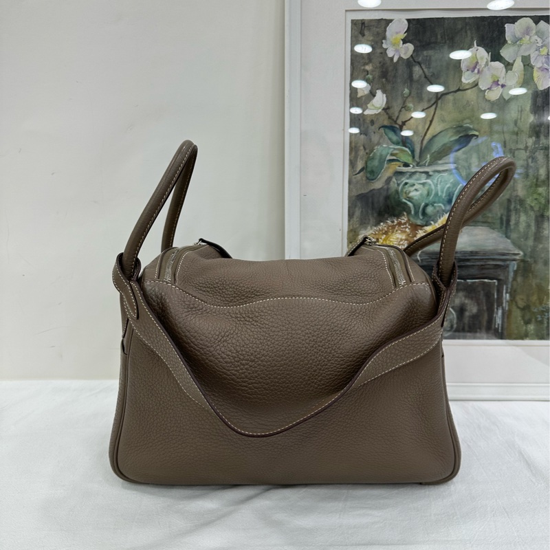 Hermes 大象灰Lindy30 銀扣 框K刻 TC皮-2