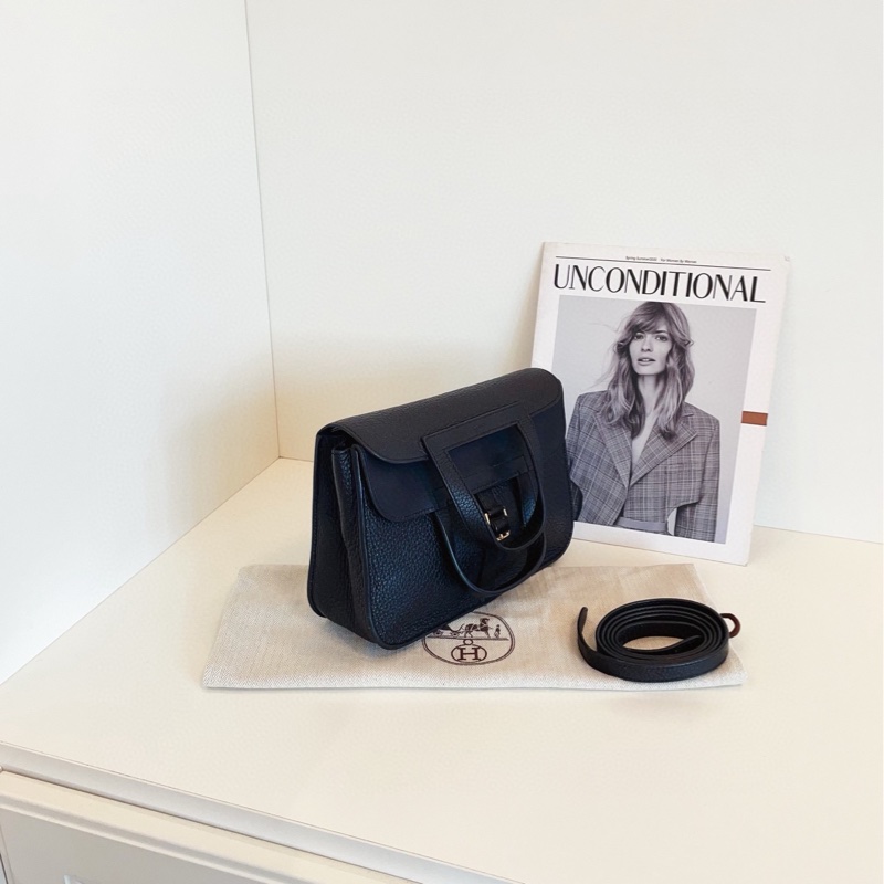 【98+新🆕】Hermes黑金Halzan 25 大熱黑馬哈拉贊哈喇子 Z刻 手提包 斜挎包 單肩包-2