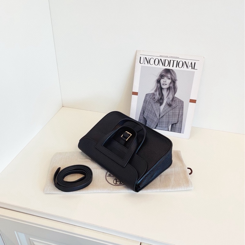 【98+新🆕】Hermes黑金Halzan 25 大熱黑馬哈拉贊哈喇子 Z刻 手提包 斜挎包 單肩包-5