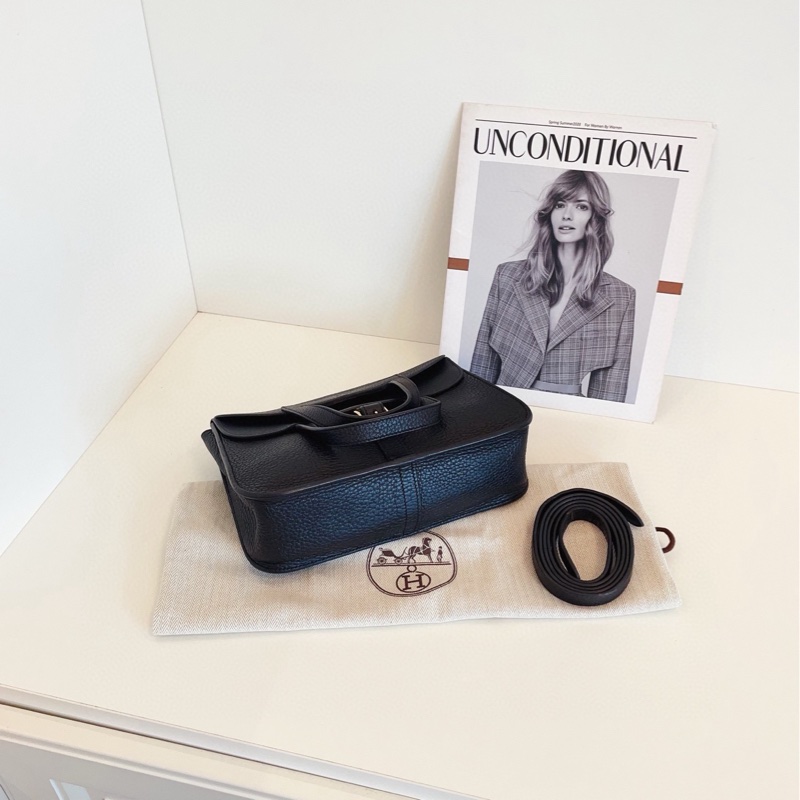 【98+新🆕】Hermes黑金Halzan 25 大熱黑馬哈拉贊哈喇子 Z刻 手提包 斜挎包 單肩包-7