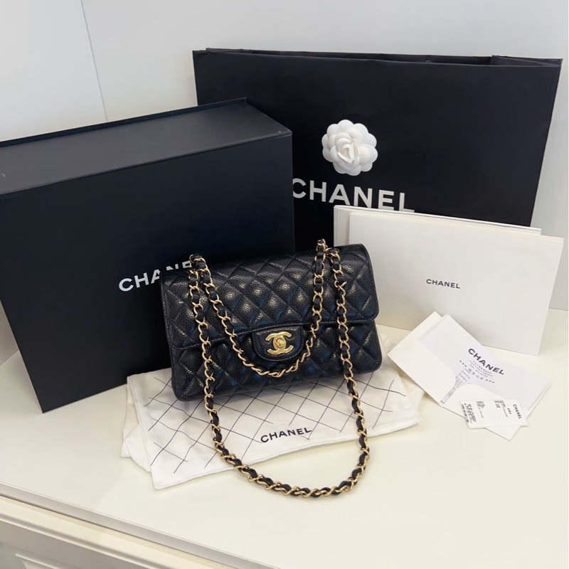 【99新大全套芯片🆕🎁】Chanel 經典CF 雙蓋小號手提包 斜挎包 單肩包-0