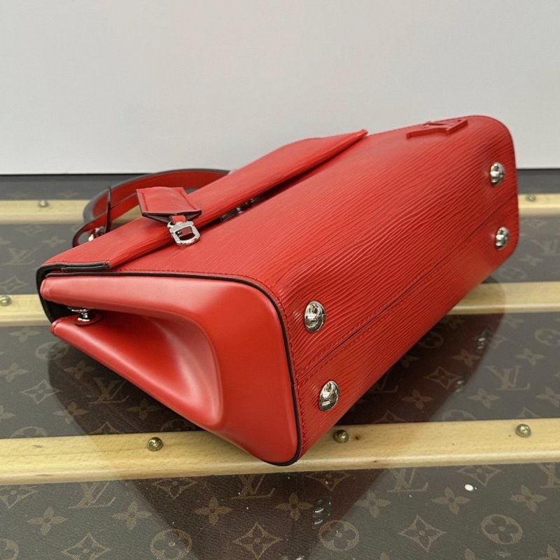 ️LV 紅色cluny 水波紋手提肩背斜背包25.5*19*5.5 98新配件盒子塵袋-2