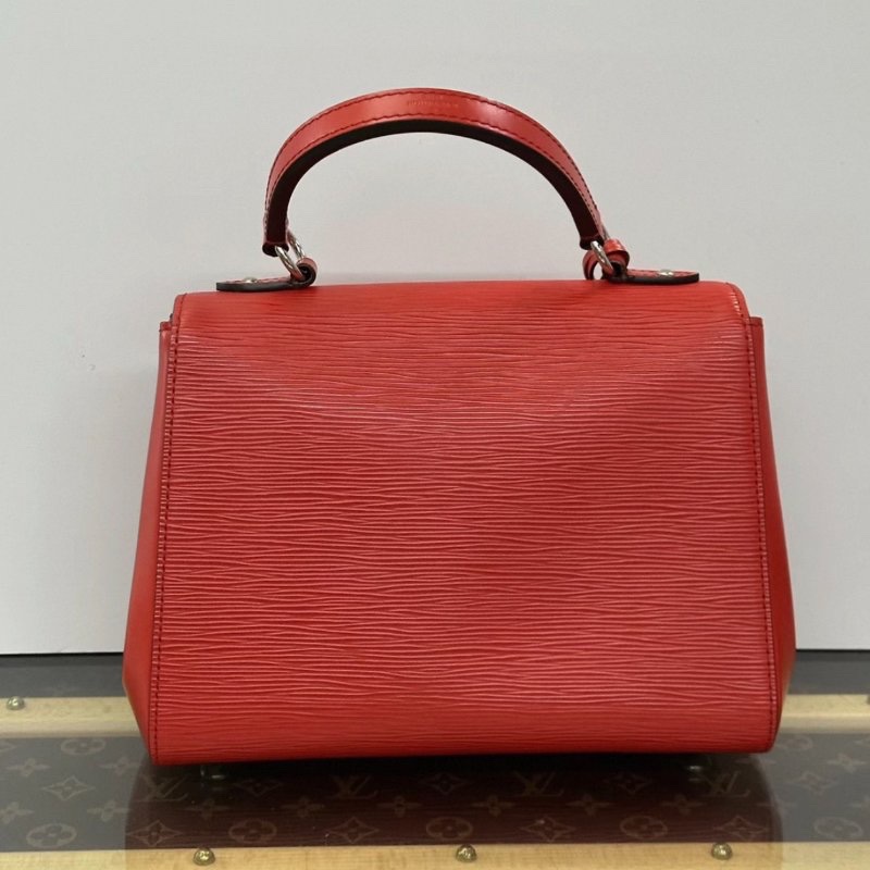 ️LV 紅色cluny 水波紋手提肩背斜背包25.5*19*5.5 98新配件盒子塵袋-5