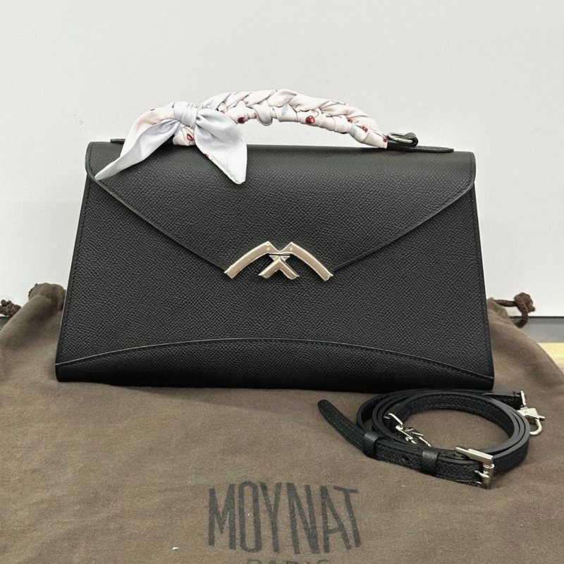 ✨️MOYNAT 黑銀gabrielle clutch手提肩背包27*15*5 99新配件塵袋-0