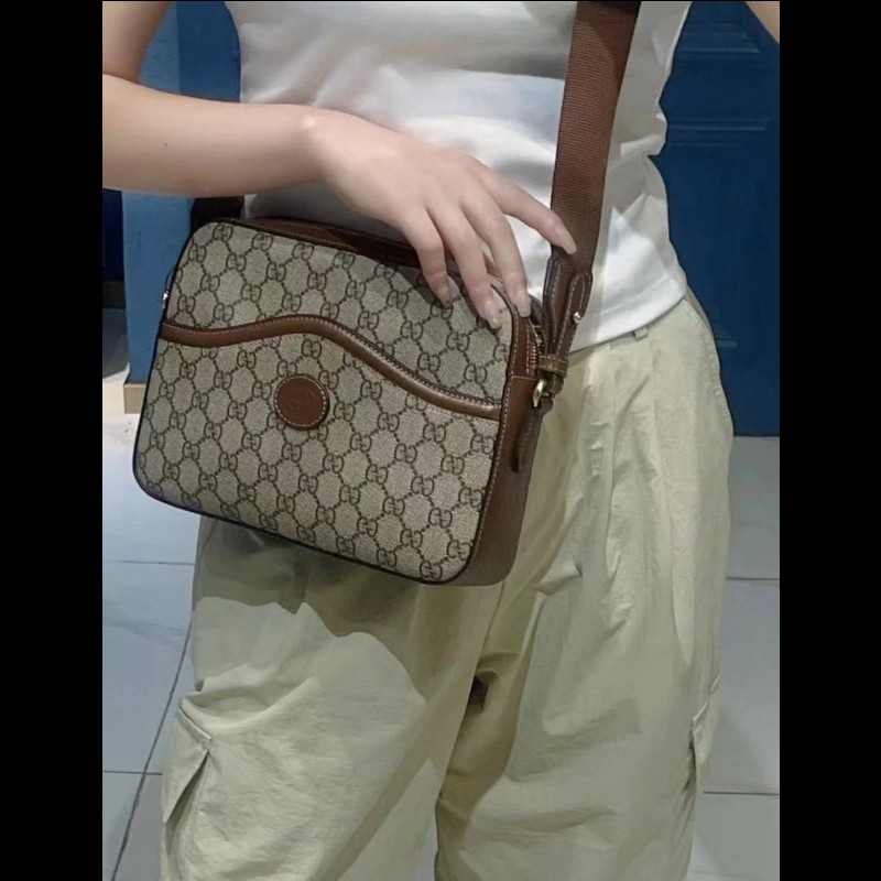 創造平台最甜價 Gucci印花帆布斜背肩背包-2