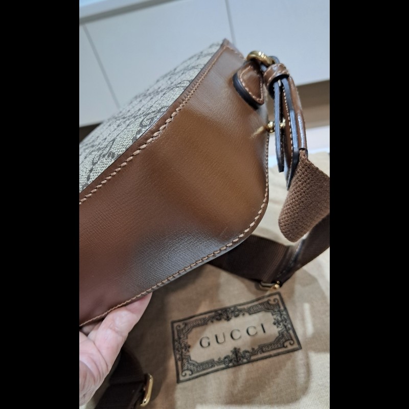 創造平台最甜價 Gucci印花帆布斜背肩背包-8