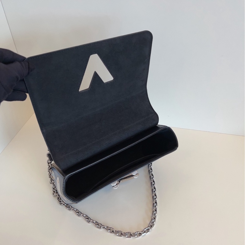 【98新🆕】LV 限量 Twist 黑色 銀扣 塗鴉花卉款手提包 斜挎包 單肩包-7