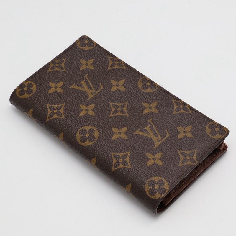 LOUIS VUITTON 經典老花雙折長夾-0
