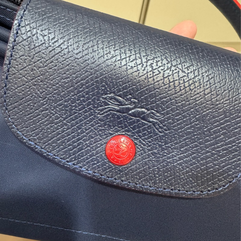 Longchamp 短把M深藍色-3