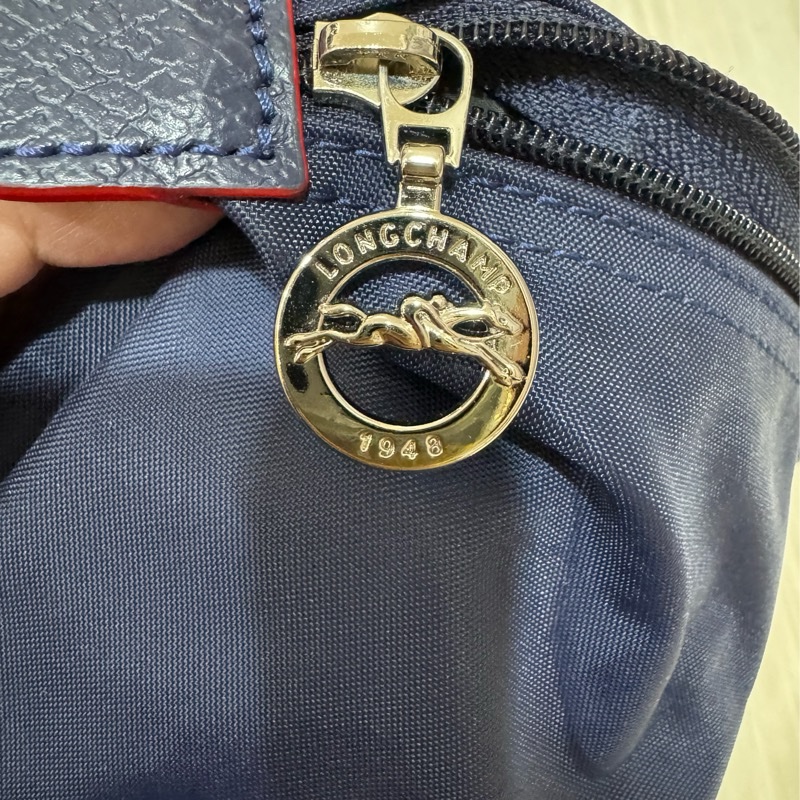 Longchamp 短把M深藍色-9