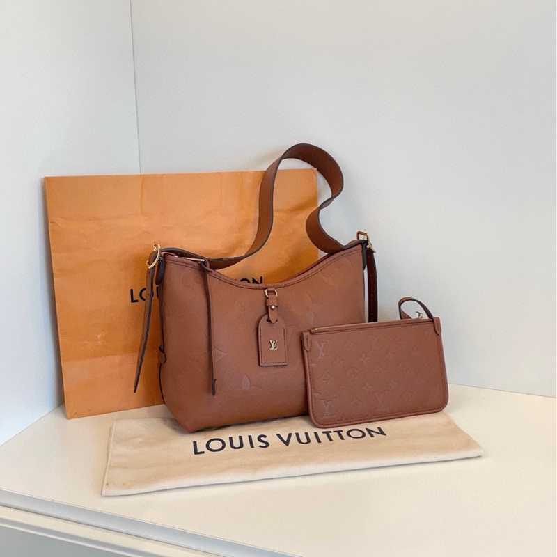 【98新🆕】LV全皮款芯片Carry all🍁焦糖色小號 單肩包-0
