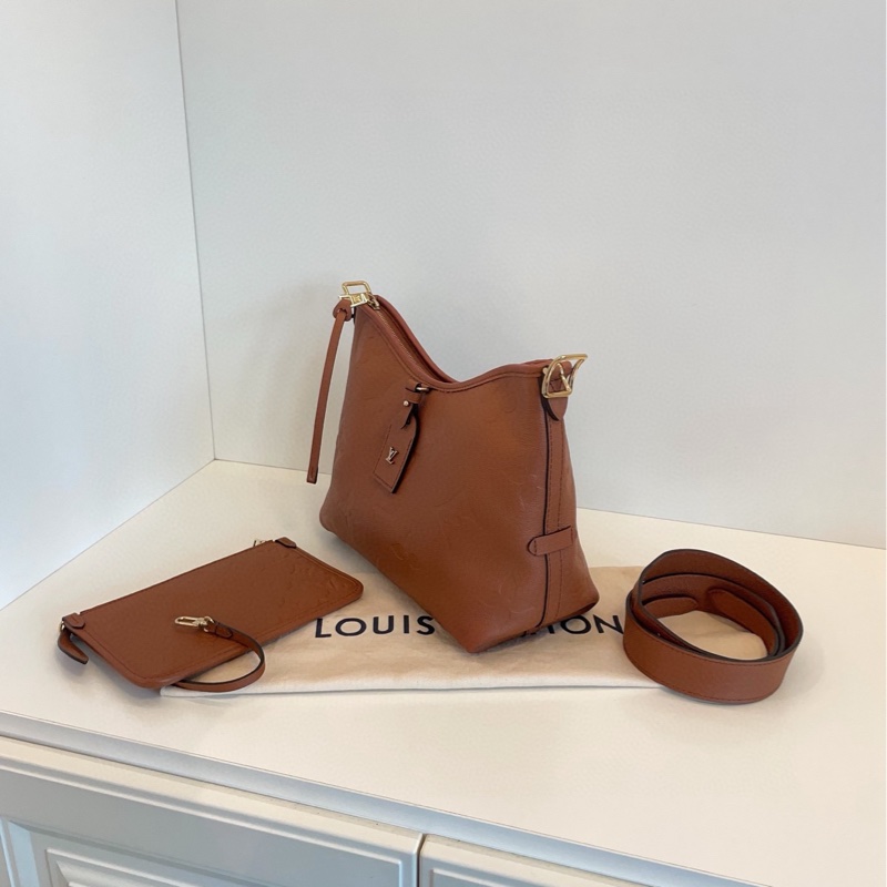 【98新🆕】LV全皮款芯片Carry all🍁焦糖色小號 單肩包-4