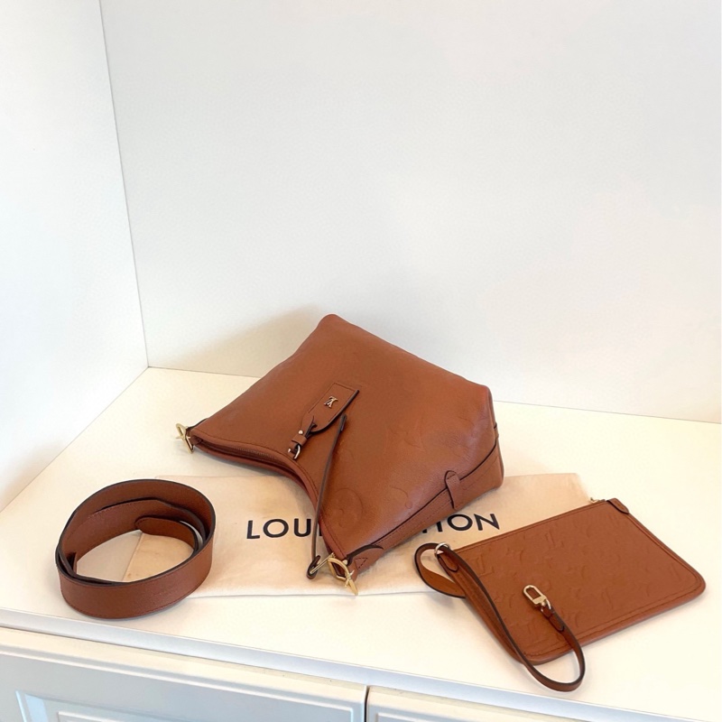 【98新🆕】LV全皮款芯片Carry all🍁焦糖色小號 單肩包-6